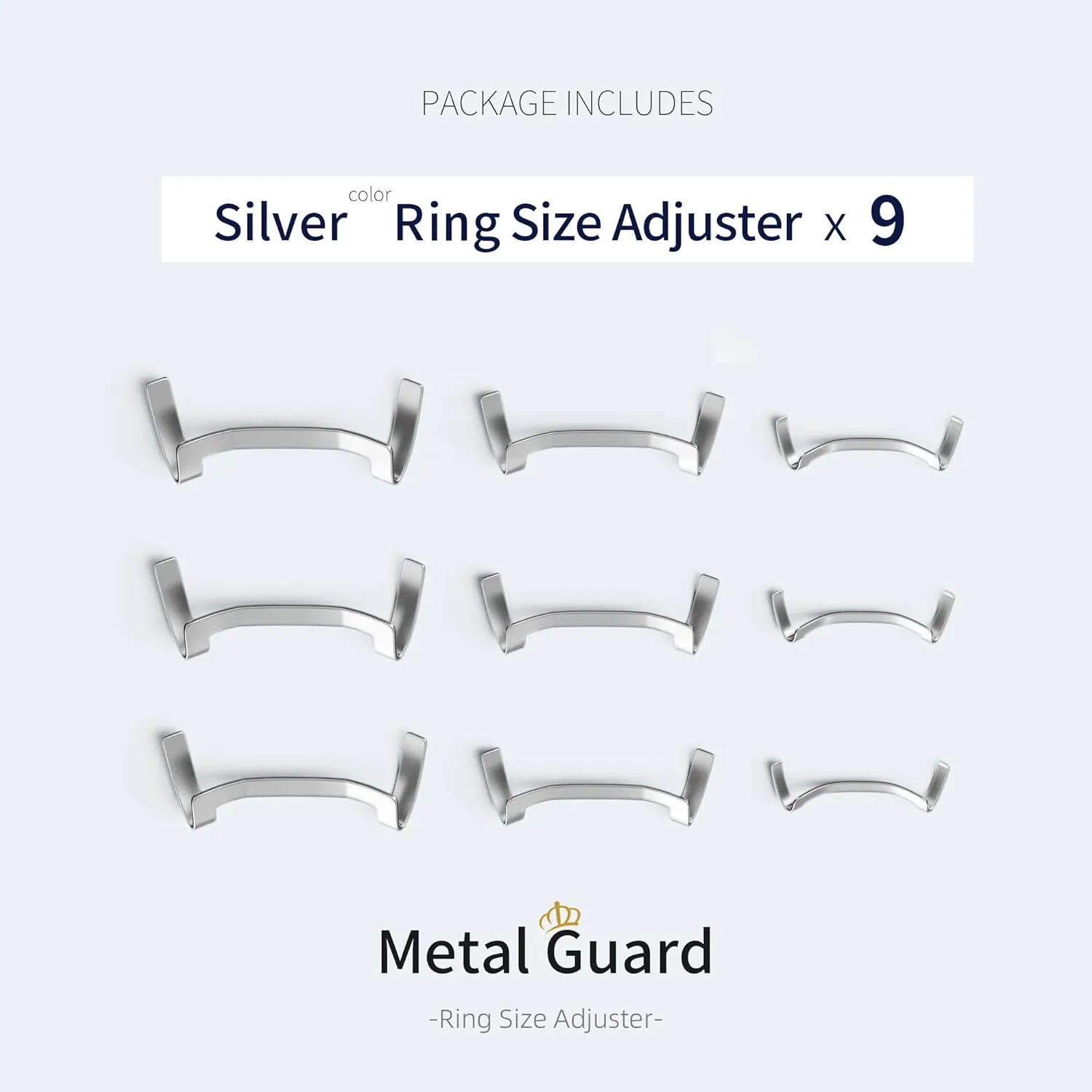 12 Pack Filled Gold/Silver Metal Ring Guard,Invisible Ring Size Adjuster Set for Loose Rings,Ring Guard,Ring Sizer,Fit for Men and Women Rings