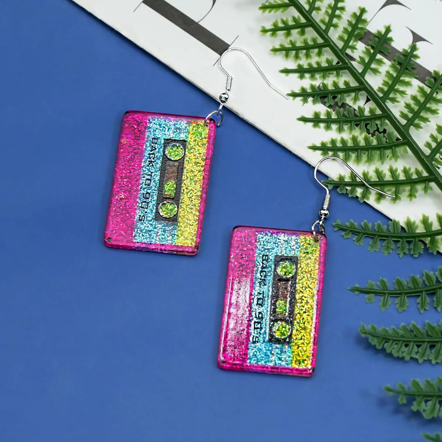 80s 90s Earrings for Women Colorful Lightning Acrylic Drop Earrings Neon Earrings Bulk for 80's 90's Outfit Glow Party Halloween 80s Accessories Jewelry