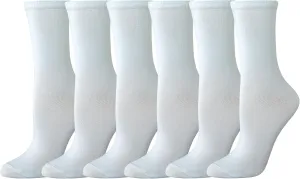 Amazon Essentials Women's Crew Socks, Cotton, 6 Pairs