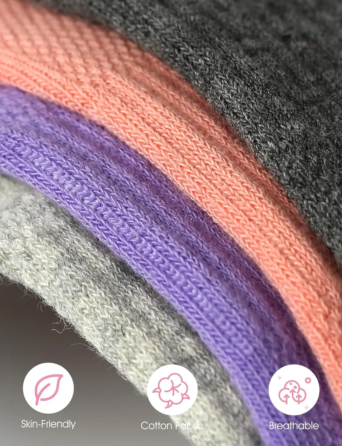 AURUZA Grip Socks for Women Men Pilates Grip Socks Non Slip Yoga Sock with Grips for Barre Barefoot Hospital Grippy Sock