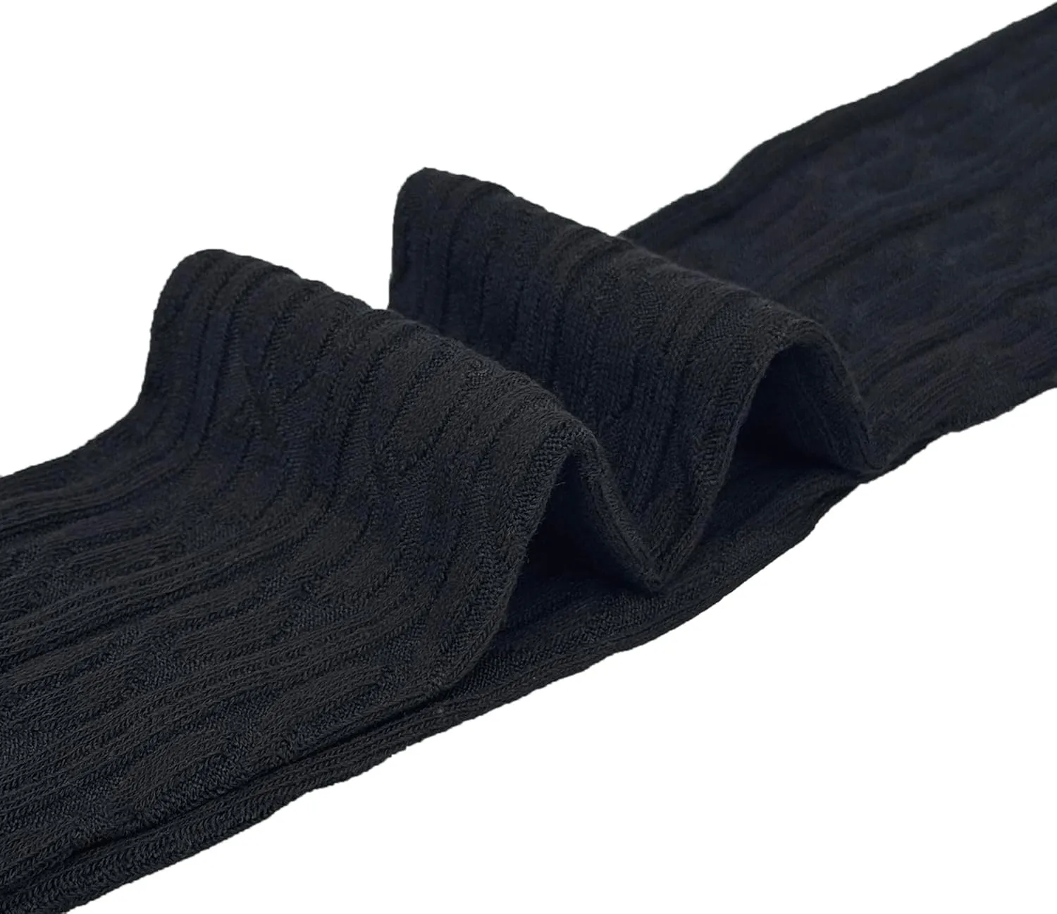 Bestjybt Women Cable Knit Thigh High Socks Cotton Warm Over the Knee Socks Knee High Boot Stockings Leg Warmers