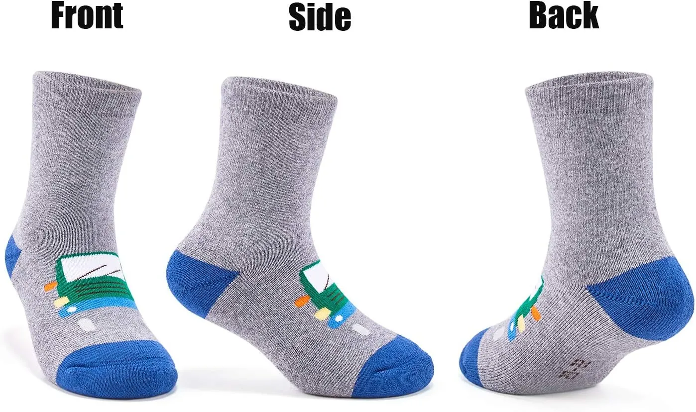 Boys Winter Warm Socks Kids Cotton Crew Socks Cartoon Crew Socks For Boys
