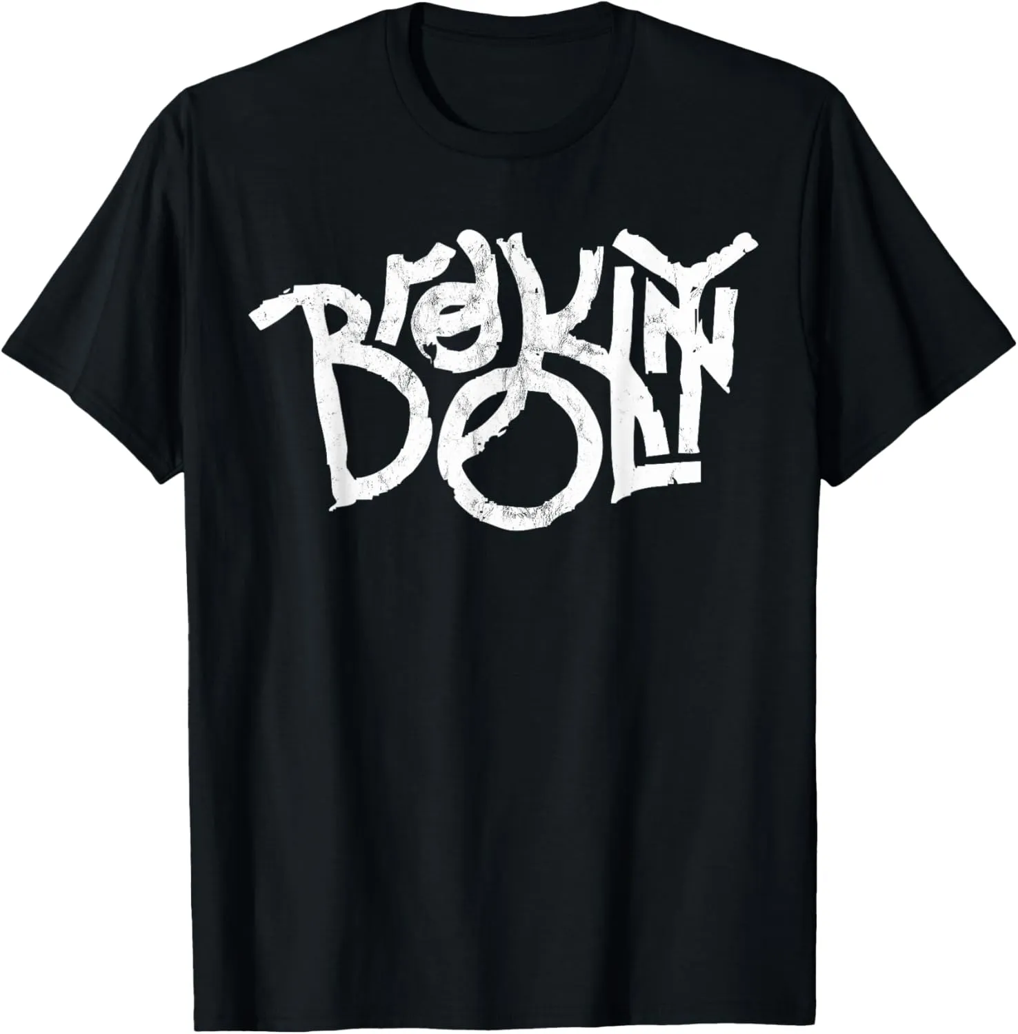 BROOKLYN Distressed Graffiti White Hip Hop Graphic T-Shirt T-Shirt