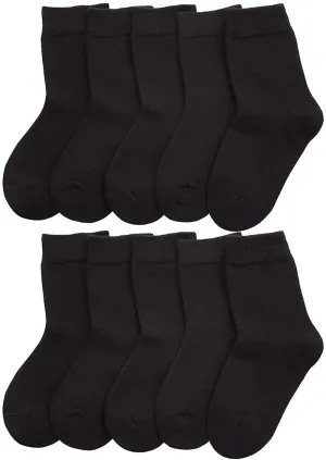 CHUNG Toddler Boys Girls 8/10 Pack Athletic Cotton Basic Crew Socks Autumn School Uniform Casual Sports