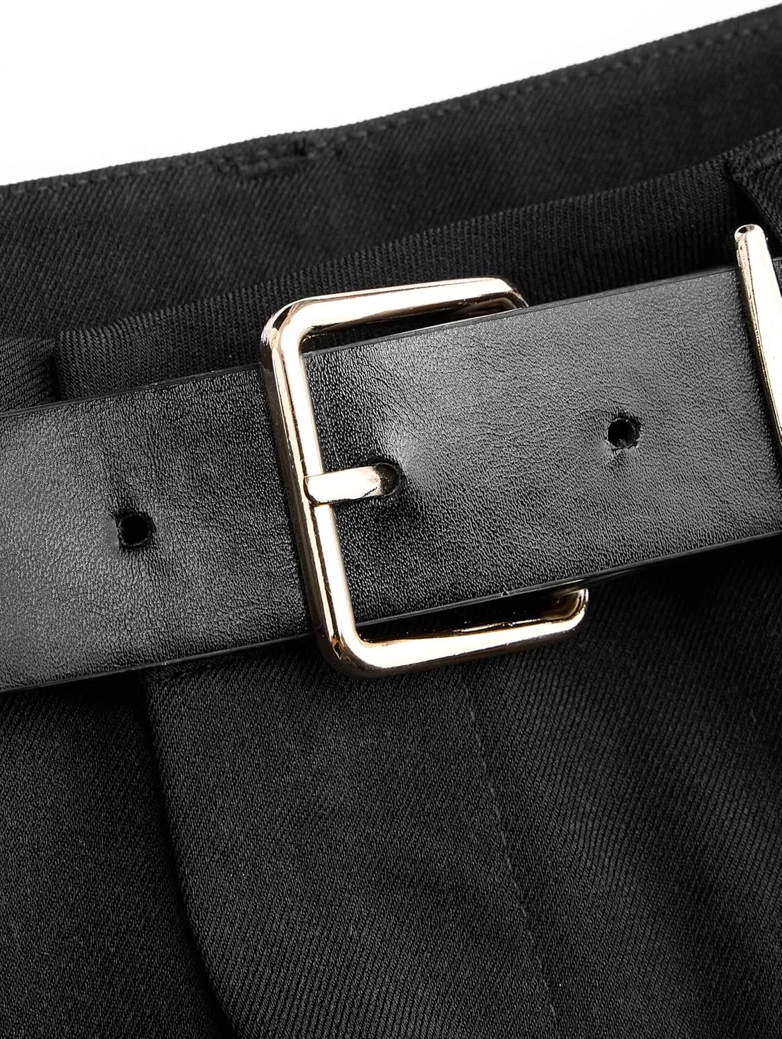 CIDER High Waist Solid Tapered Trousers with Belt