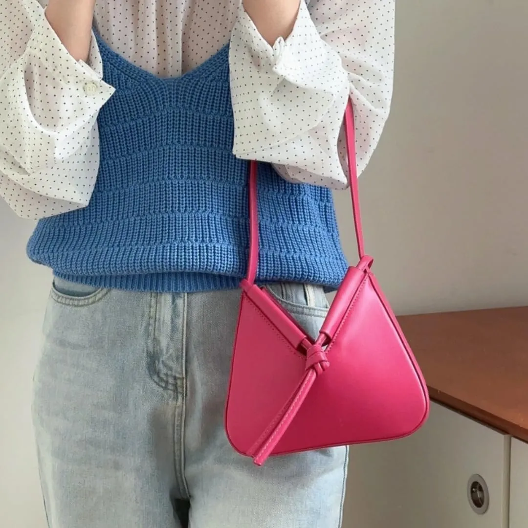 Clutch Bag Top-handle Stylish Triangle Handbags Lady Shoulder Bag Wristlet Pouchn Purse Trendy Bags for Women