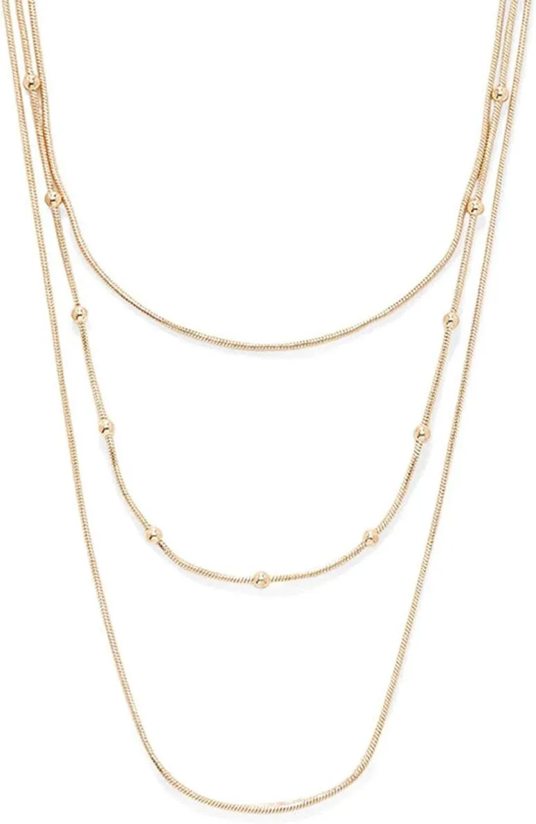 COLORFUL BLING Multilayer Choker Long Chain Tassel Pendant Necklace for Women Beads Necklace Long Bar Charm Chain Jewelry