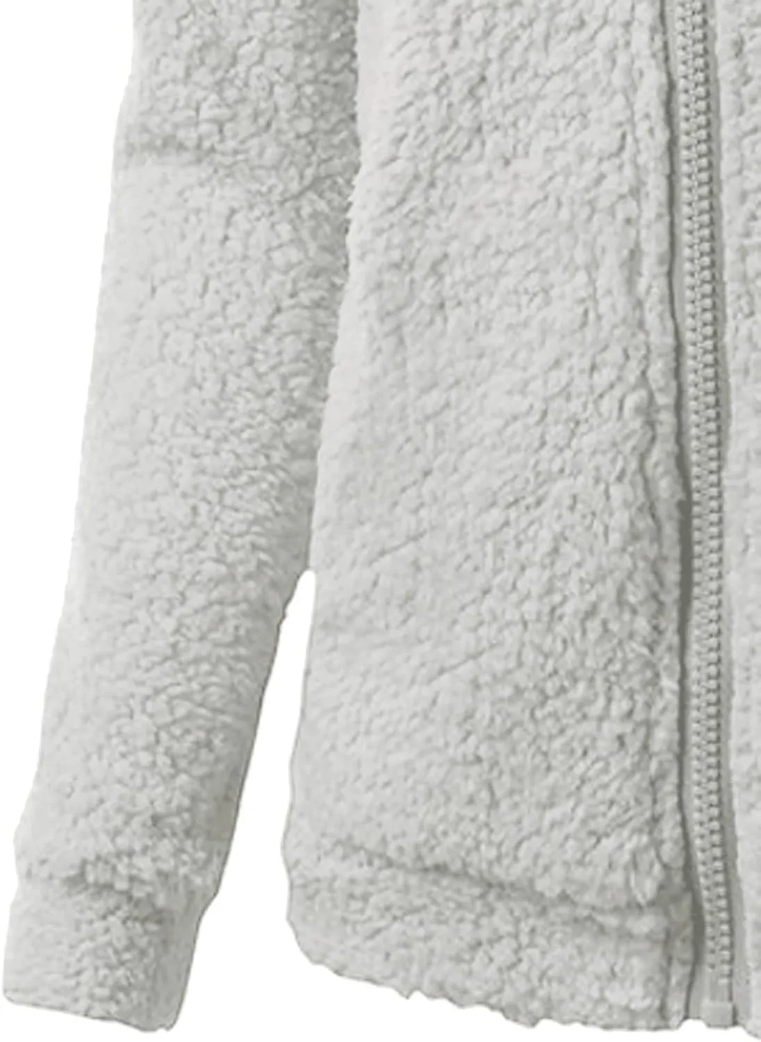 COTECRAM Womens Fleece Jacket Fall Winter Trendy Zip Up Sherpa Fuzzy Coats with Hood Casual Plus Size Warm Teddy Outerwear