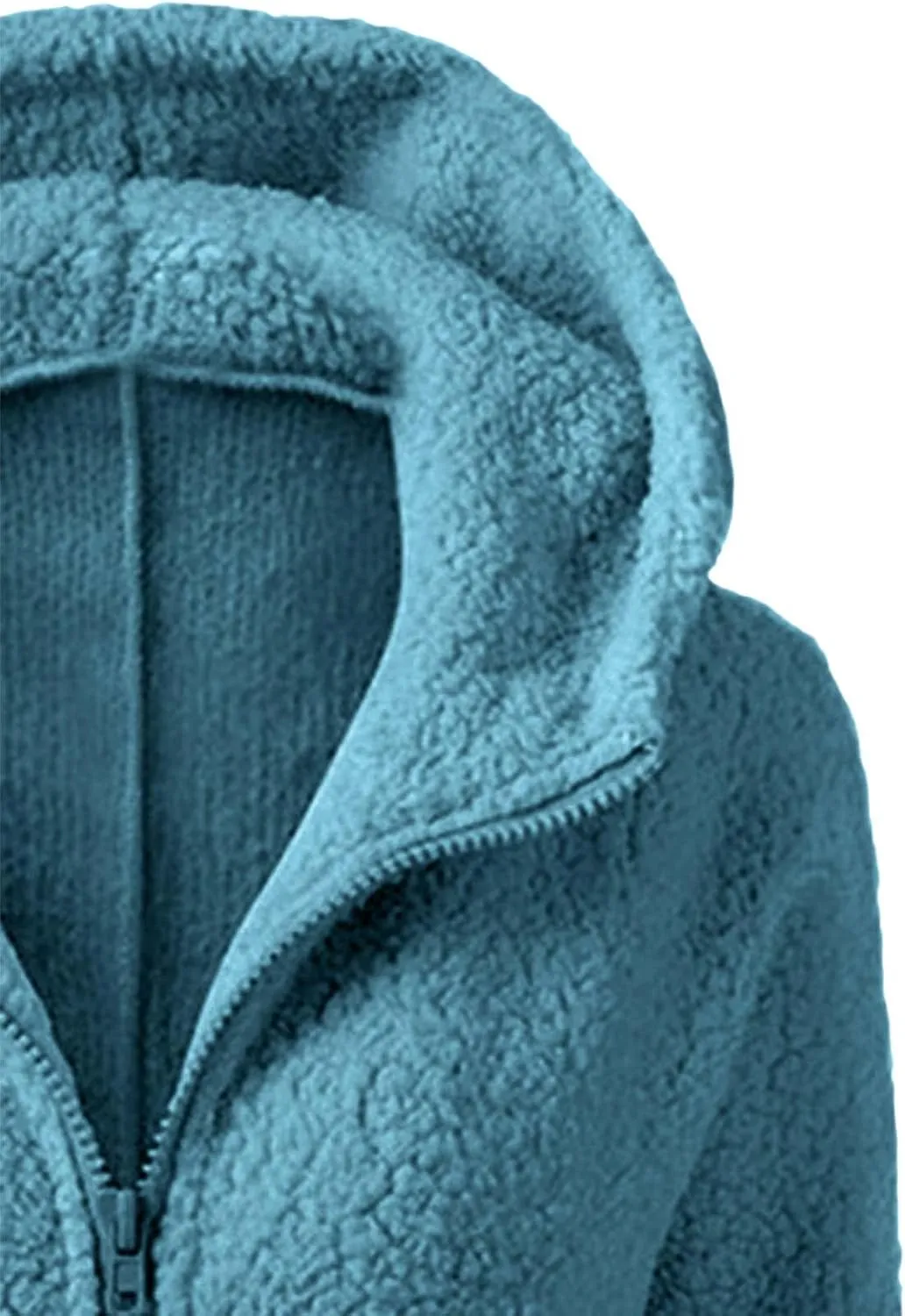 COTECRAM Womens Fleece Jacket Fall Winter Trendy Zip Up Sherpa Fuzzy Coats with Hood Casual Plus Size Warm Teddy Outerwear