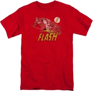 DC Comics Men's The Flash Distressed Logo T-Shirt