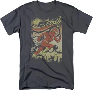 DC Comics Men's The Flash Distressed Logo T-Shirt