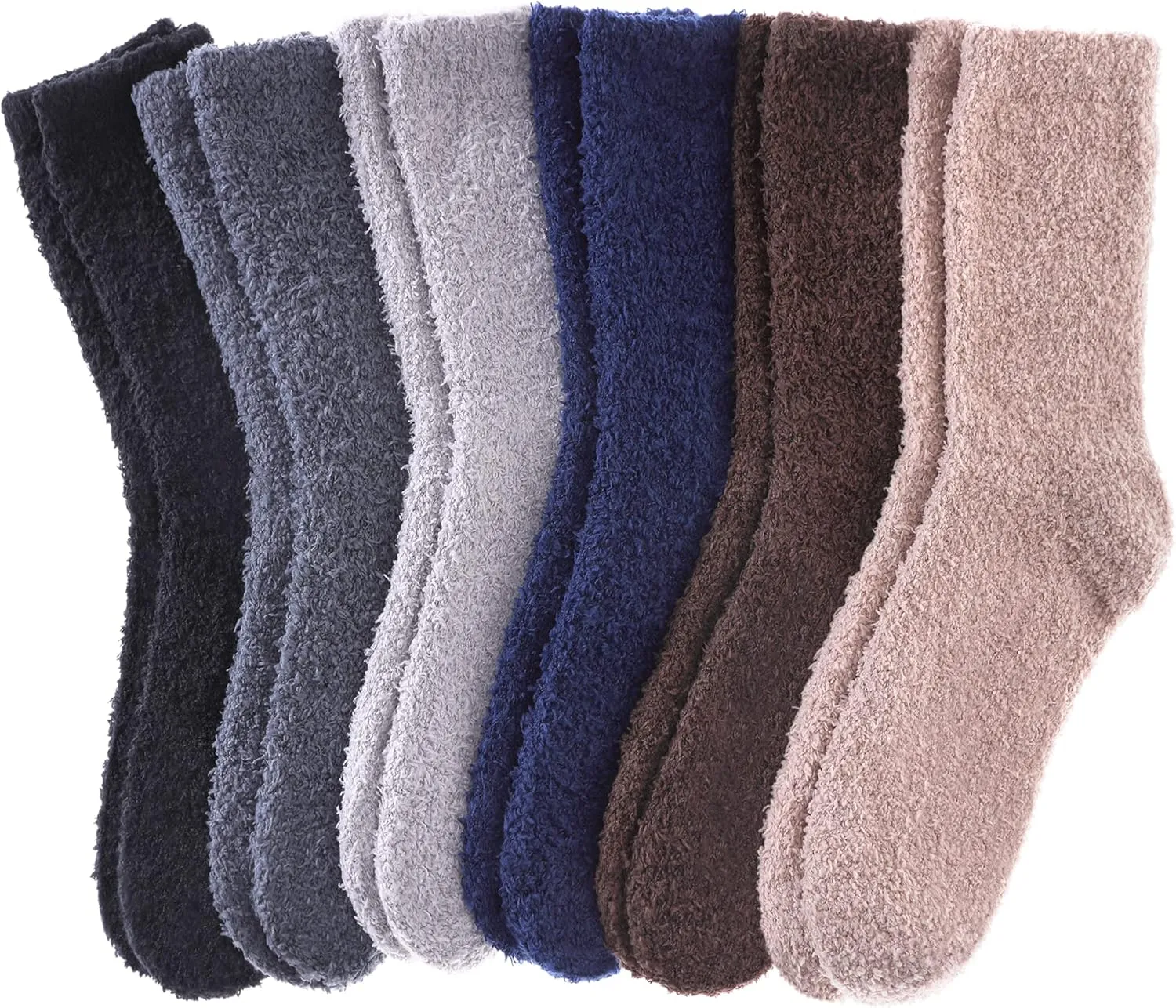 DYW Mens Fuzzy Slipper Socks Super Soft Cozy Fluffy Winter Warm Sleeping Socks