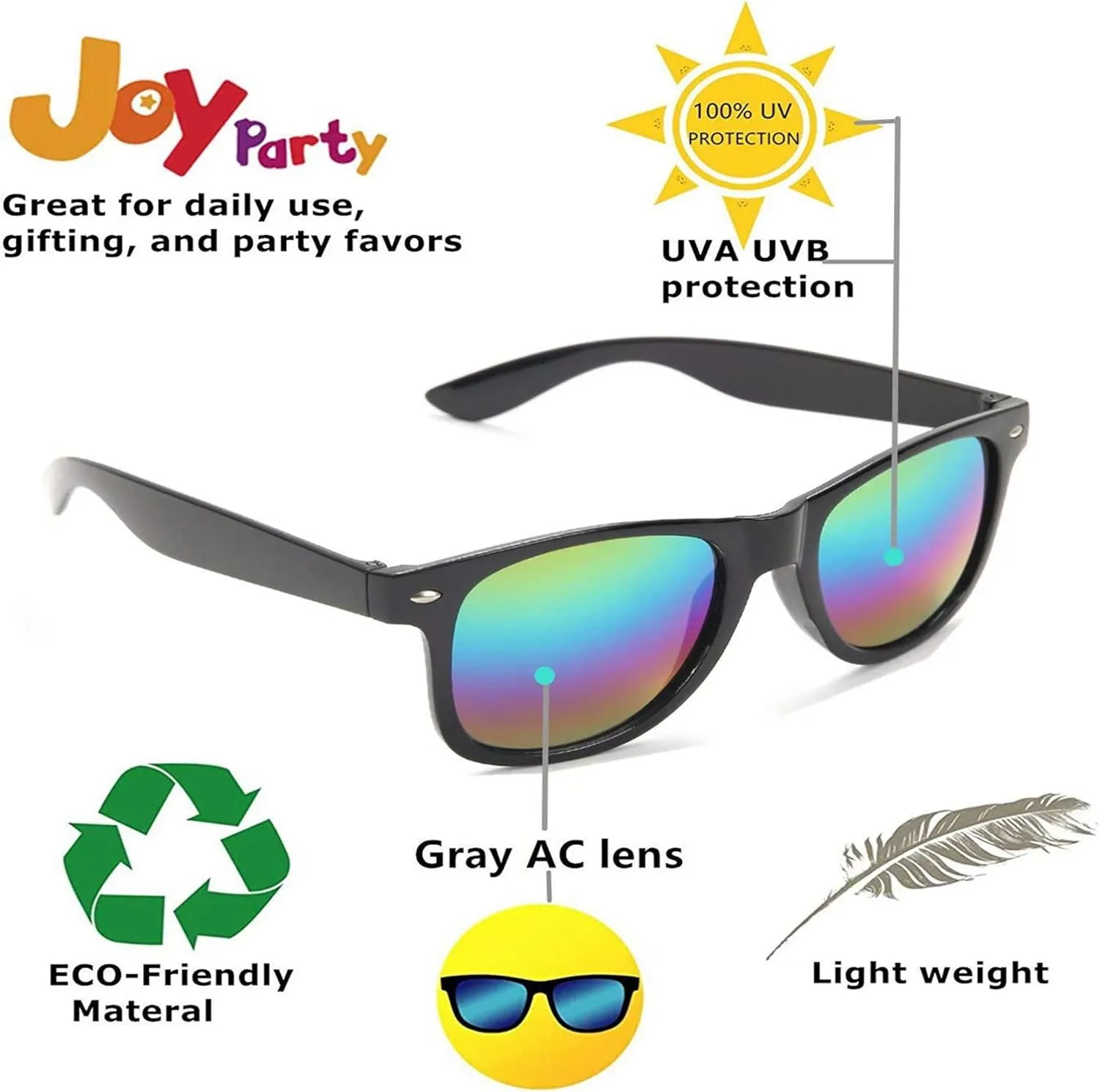 Eyegla Sunglasses Bulk Adults Party Sunglasses 80s Glasses Shades for Party Favors 8/10/20/30Pack