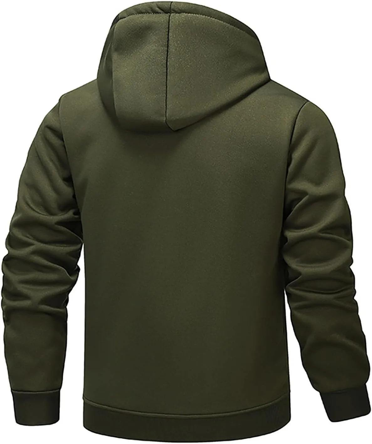 Fleece Lined Jackets for Men Winter Heavyweight Warm Sherpa Jacket with Hooded Sweatshirts Zip up Sweater with Pocket