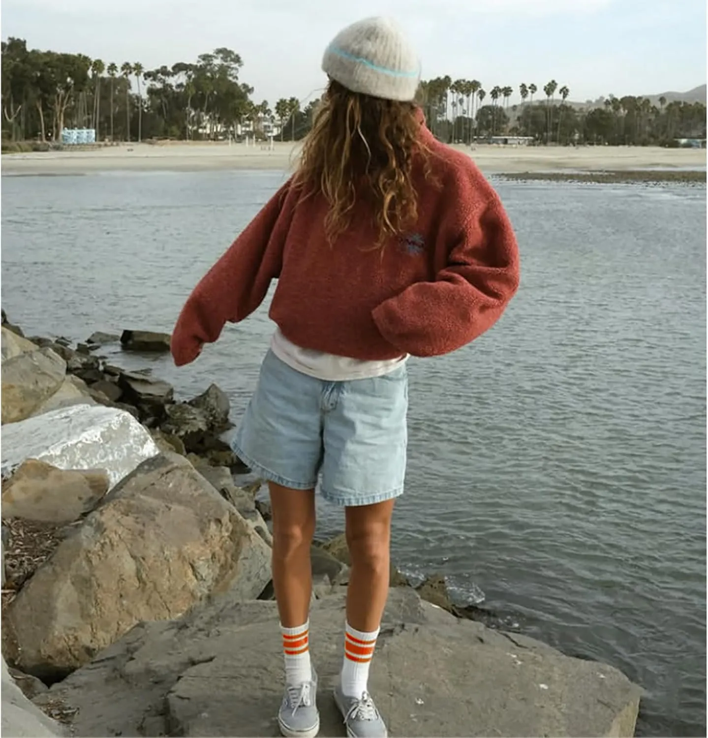 Fun Novelty Striped Retro Crew Socks For Women Sporty Calf Casual Cotton Socks Women