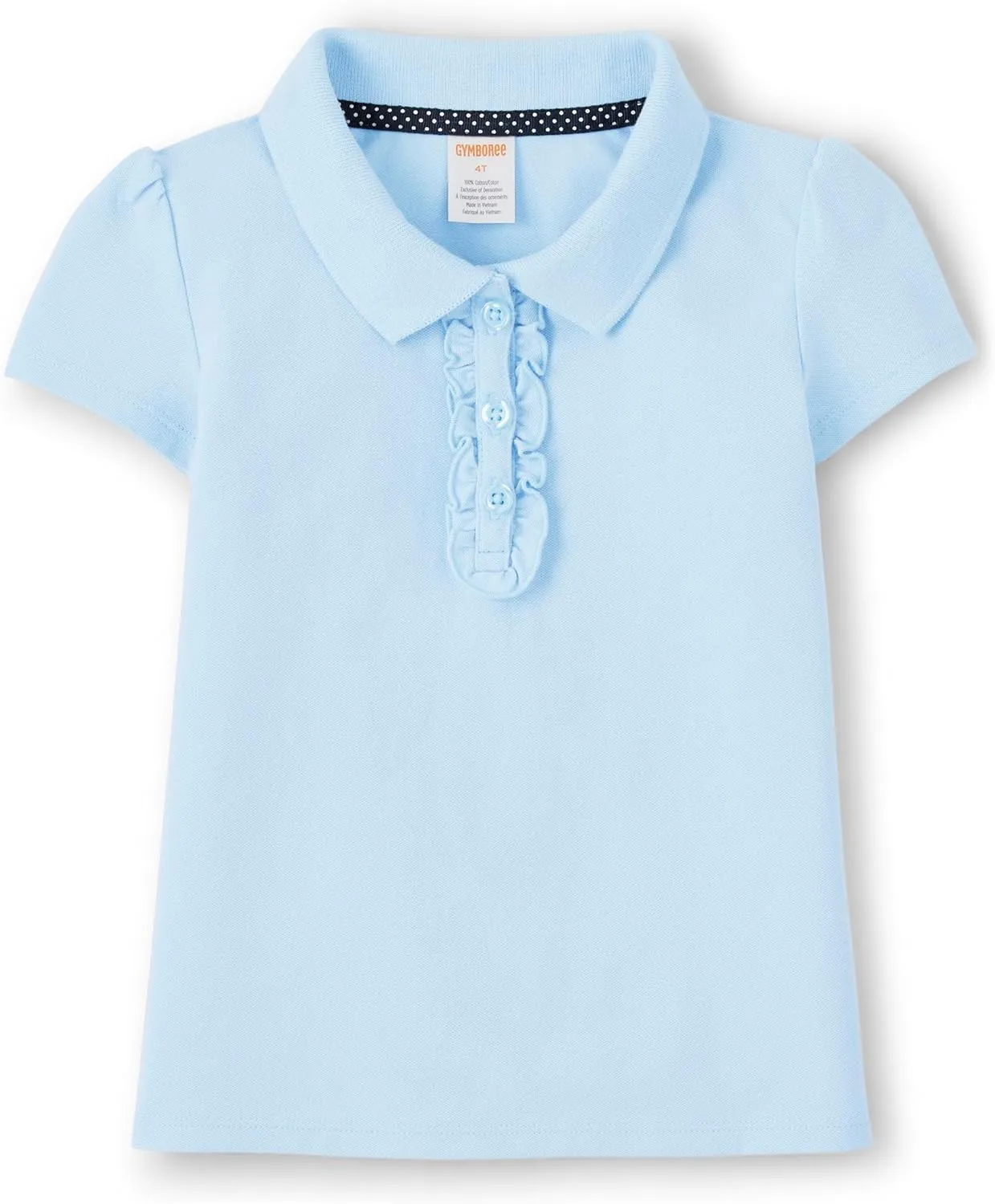 Gymboree Girls' and Toddler Short Sleeve Ruffle Polo Shirt Multipack