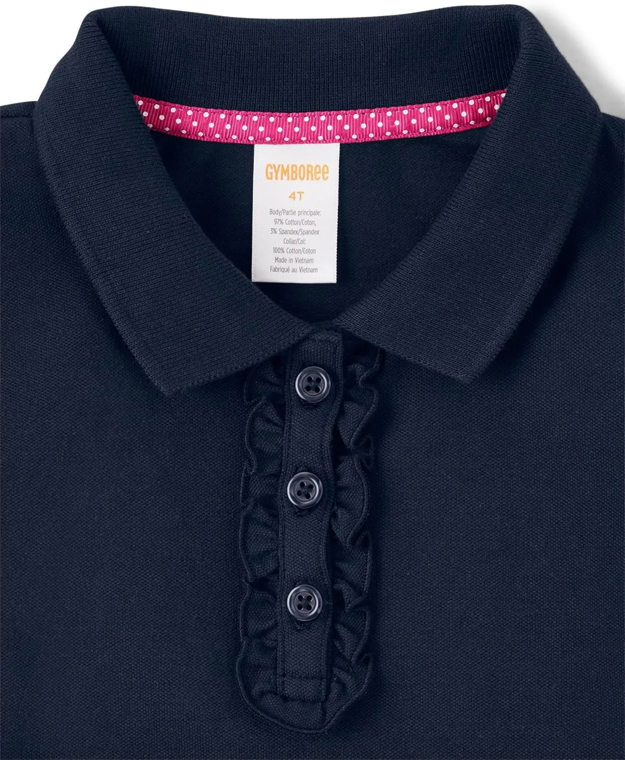Gymboree Girls' and Toddler Short Sleeve Ruffle Polo Shirt Multipack
