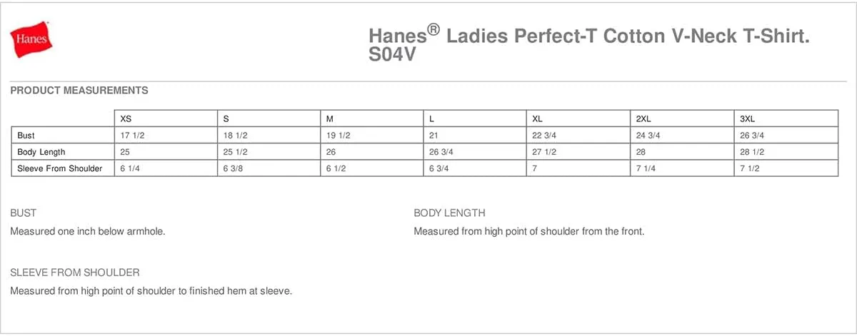Hanes Womens Perfect-T Short Sleeve V-Neck T-Shirt