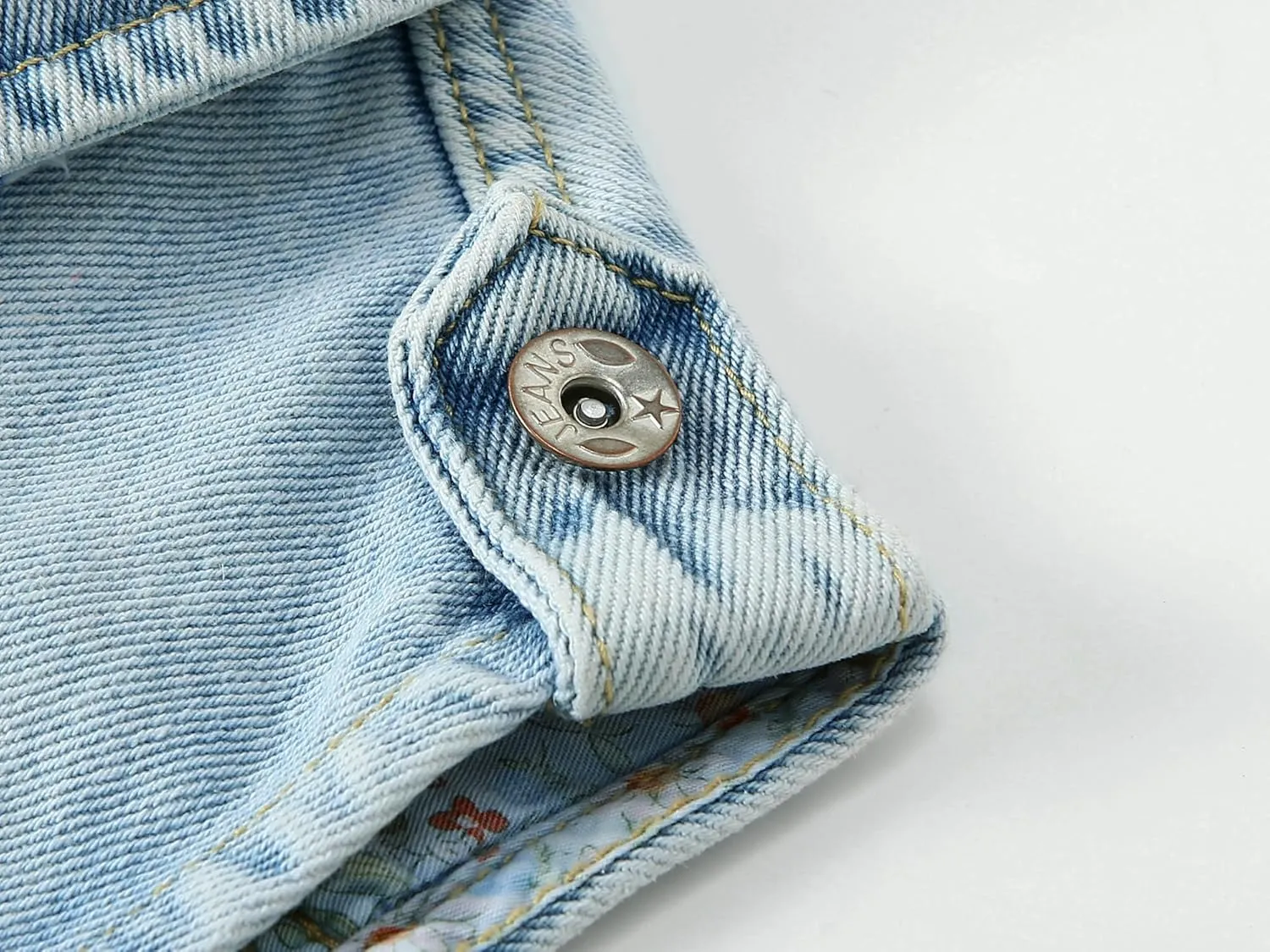 Kedera Womens Denim Jean Vest Classic Junior Button Up Cropped Distressed Sleeveless Jean Jacket