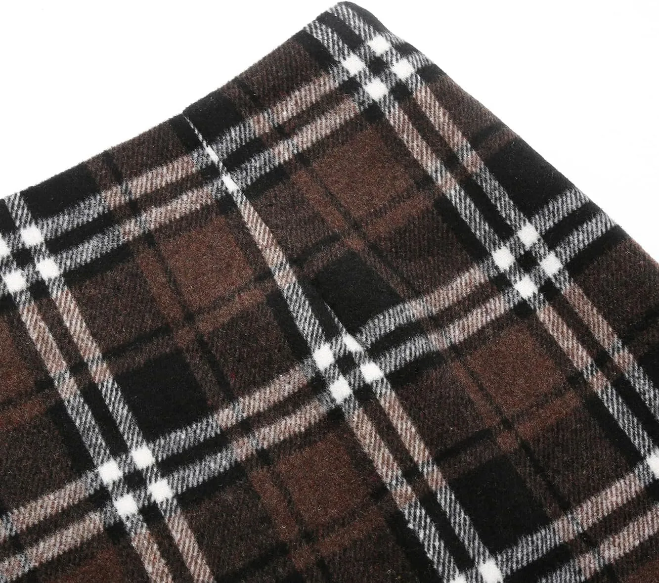 Kinghua Womens Wool Plaid Pencil Skirt Fall Winter High Waisted Slit Bodycon Knee Length Midi Skirt