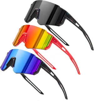 KUGUAOK Polarized Youth Baseball Sunglasses Kids Softball Cycling UV400 Protection Sun Glasses Boys Girls Goggles
