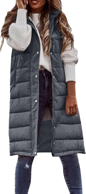 LCMTWX Womens Cardiagn Womens Winter Short Vest Lightweight Sleeveless Warm Jacket Down Vest Padded Vest Check Coat