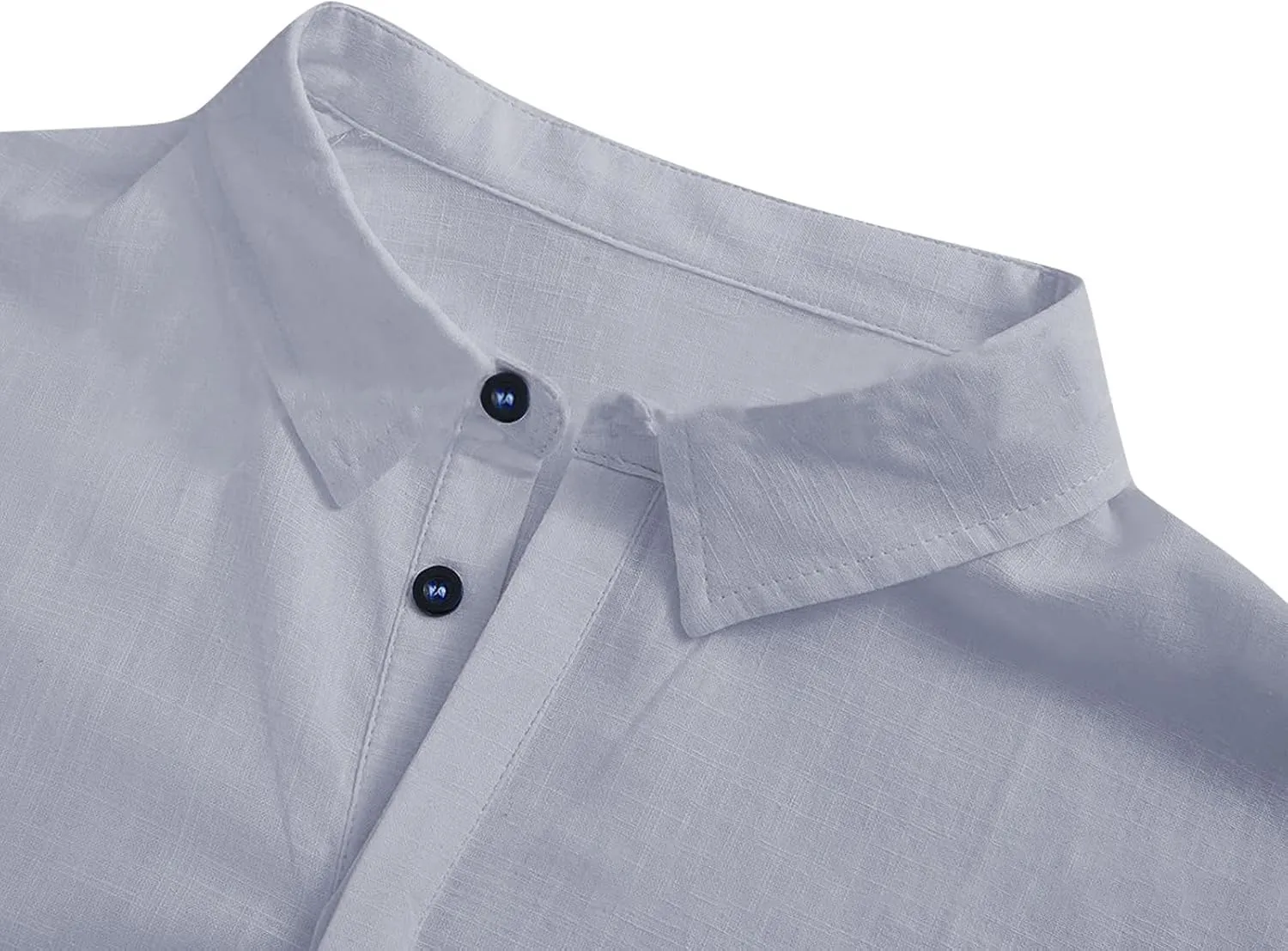Linen Shirts for Men Casual 3/4 Roll-Up Sleeve V Neck Henley Shirt Quick Dry Breathable Boho Beach Hippie Tee Tops