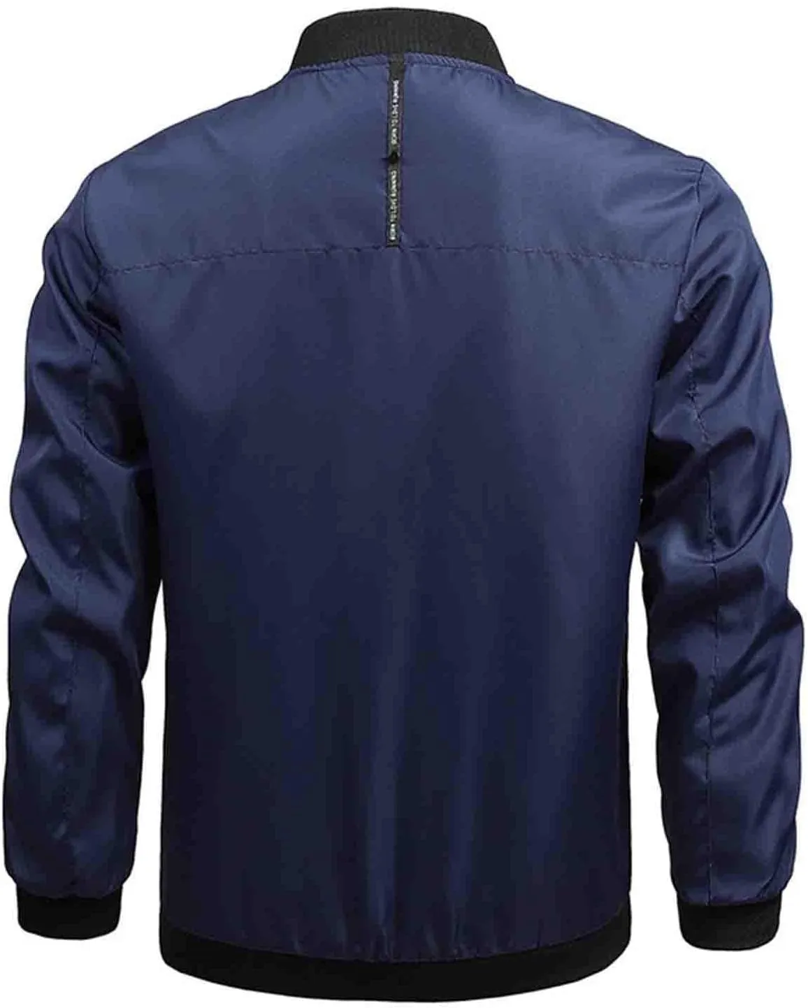 Men's Bomber Jacket Fashion Stylish Lightweight Windbreaker Spring Fall Casual Long Sleeve Full Up Jackets for Men