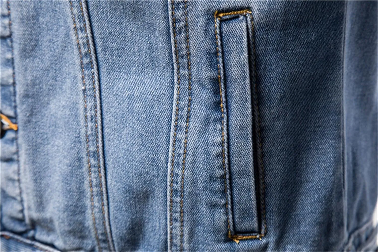 Mens Denim Trucker Jackets Slim Fit Mens Jeans Jacket Classic Outwear Coat Long Sleeve Plus Size Jean Jacket for Men