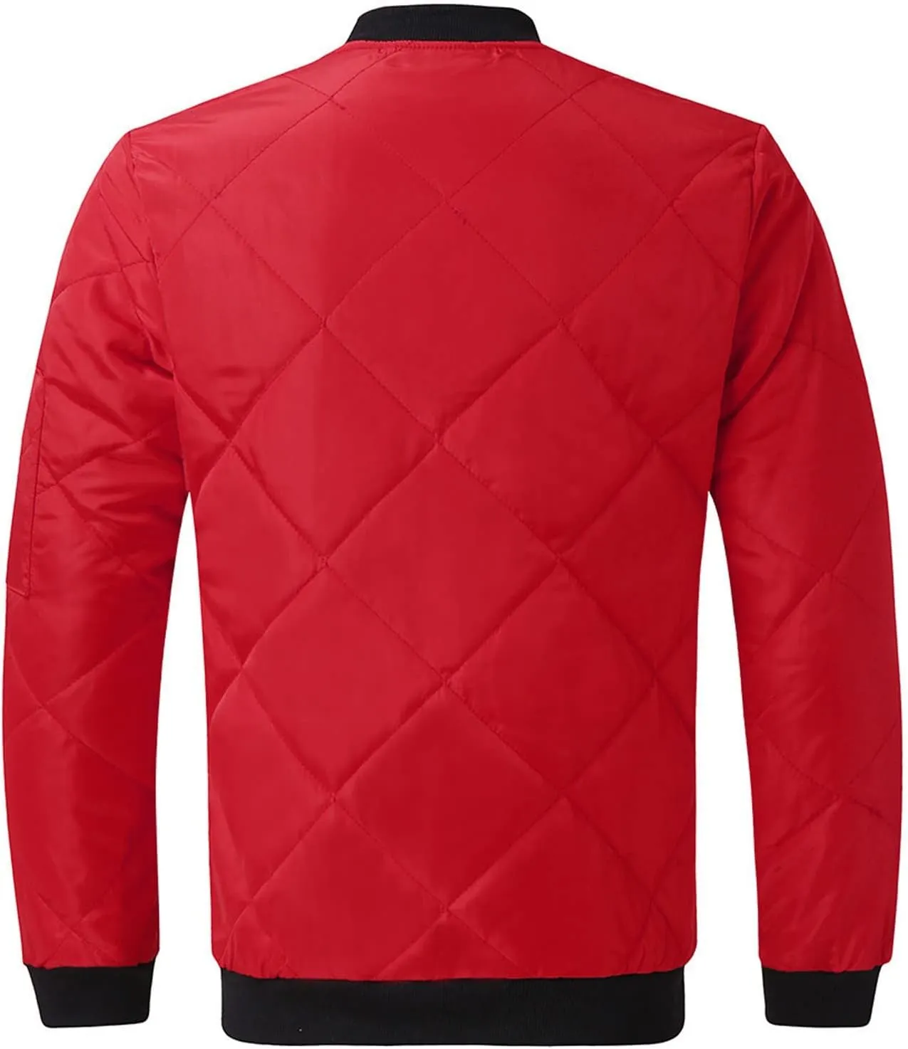 Men's Insulated Winter Coats Lightweight Full Zip Quilted Bomber Jackets Padded Puffer Coats for Travel Cold Weather