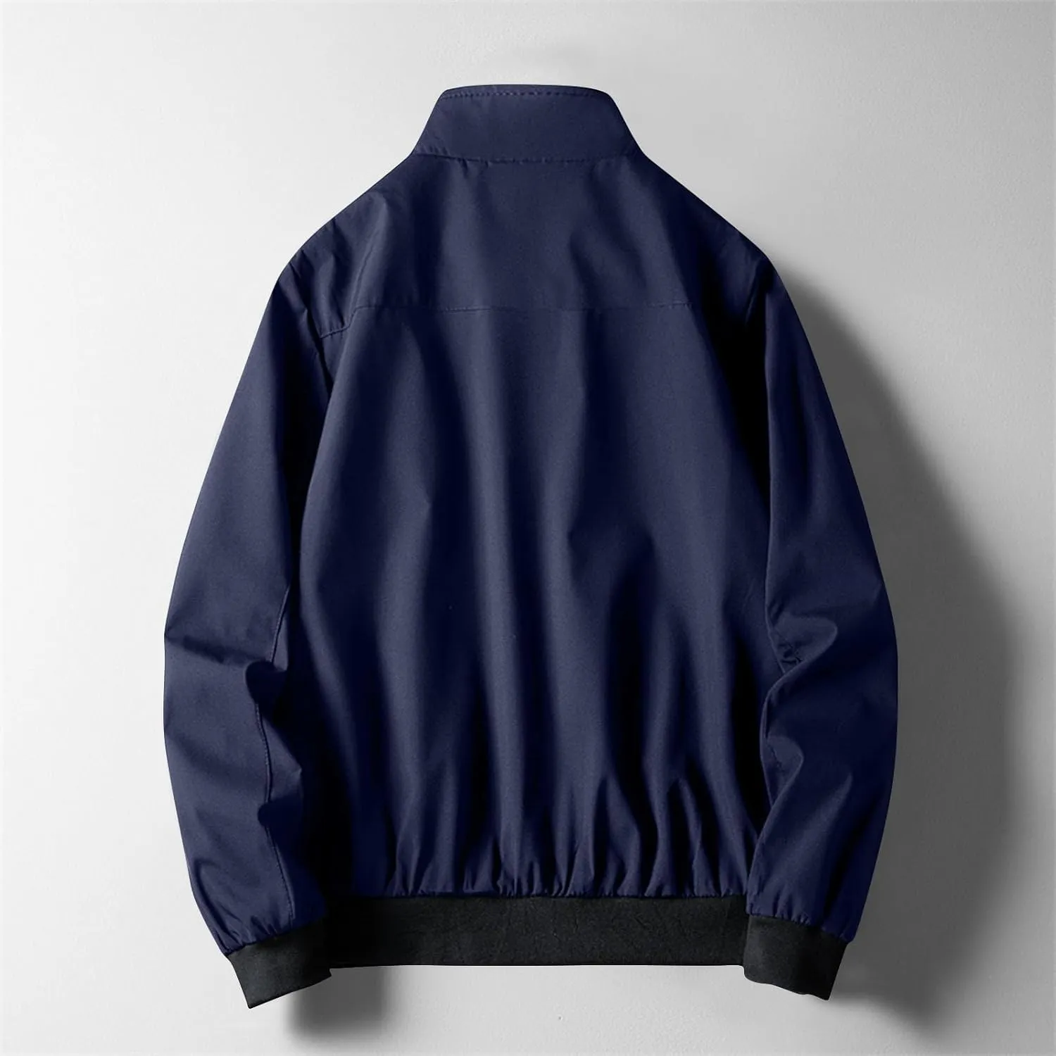 Mens Lightweight Bomber Jackets Solid Full-Zip Athletic Jackets 2024 Fall Winter Casual Fit Warm Coats with Pockets