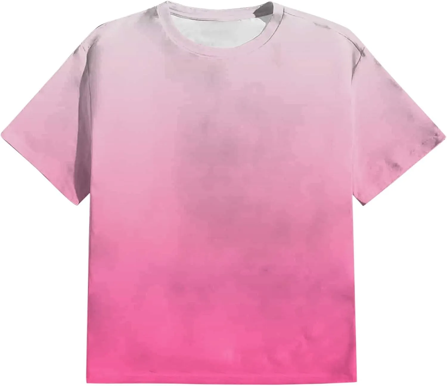 Men's Loose Fit Plus Size T-Shirt Short Sleeve Crewneck Gradient Ombre Color Graphic Tee Tops (Available in Big & Tall)