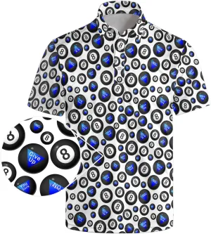 Mens Polo Shirts Short Sleeve Funny Printed Performance Moisture Wicking Quick Dry Mens Golf Shirts