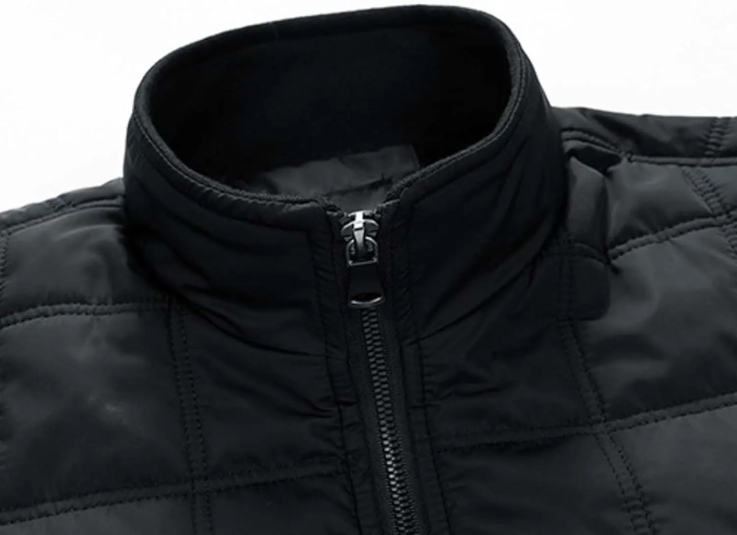 Mens Puffer Jacket Water Repellent Windproof Quilted Bomber Lightweight Hybrid Jacket for Hiking Running Skiing