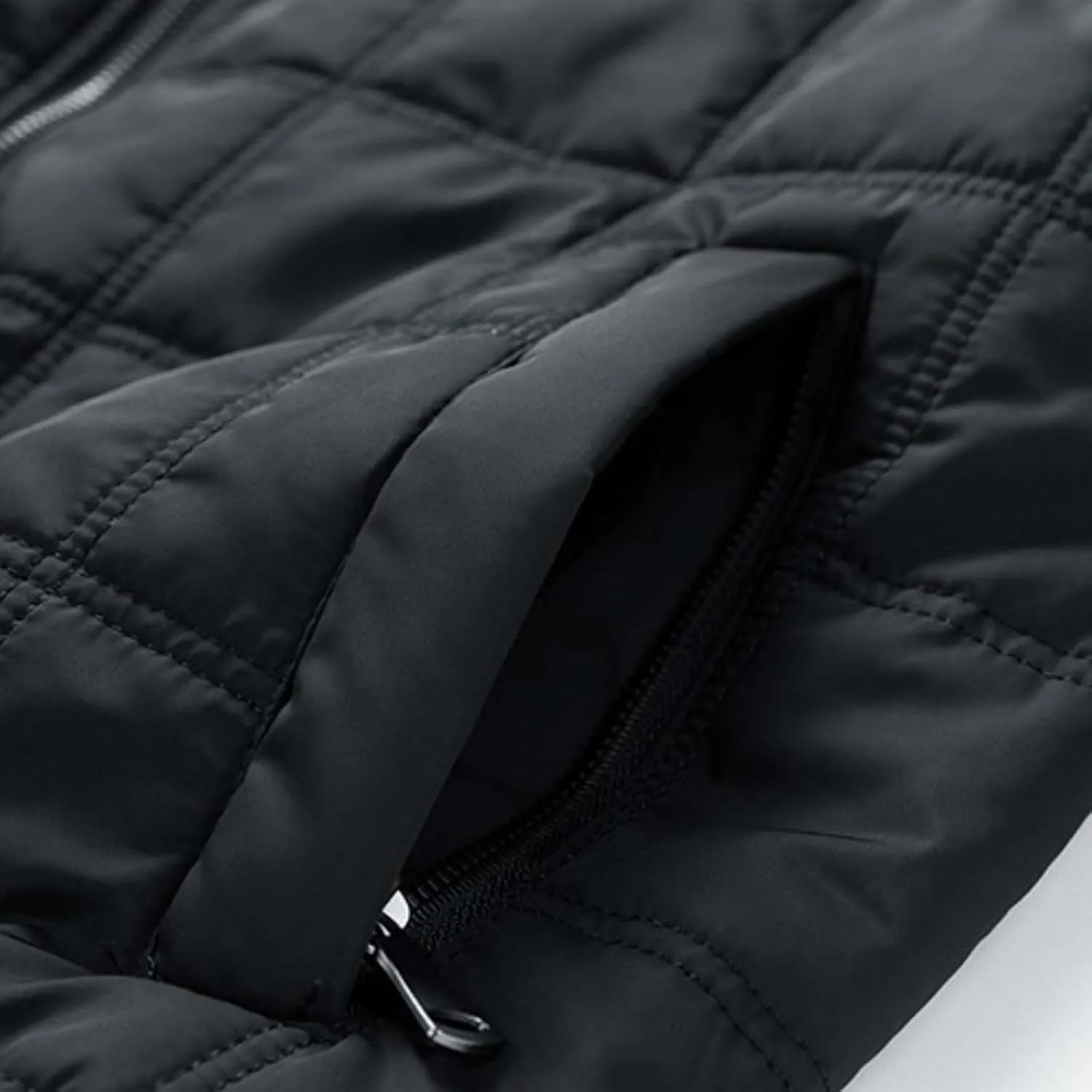 Mens Puffer Jacket Water Repellent Windproof Quilted Bomber Lightweight Hybrid Jacket for Hiking Running Skiing