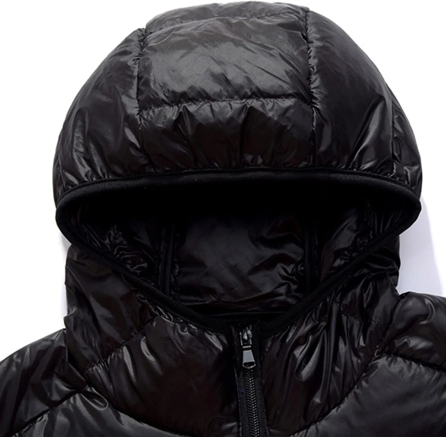 Men's Puffer Jackets Warm Puffy Lightweight Down Jacket Windproof Packable Quilted Coat Hoodless Winter Parka