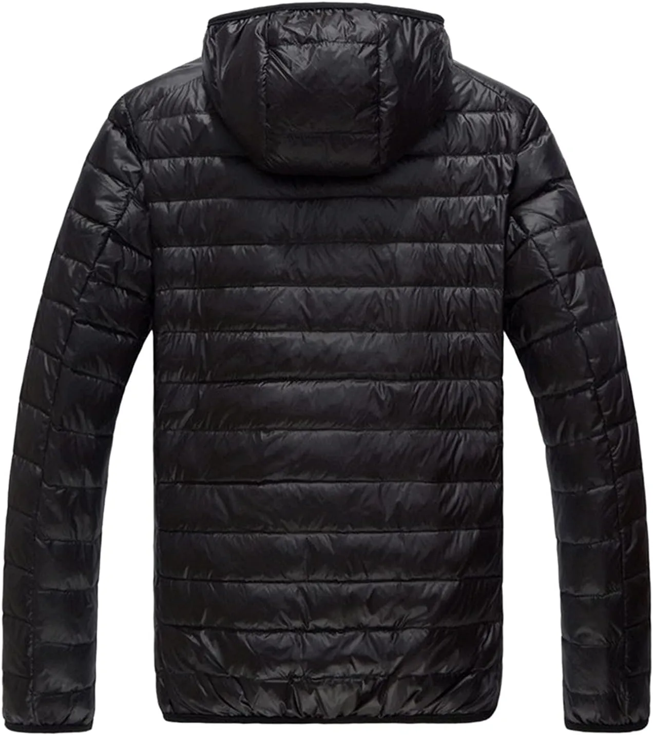 Men's Puffer Jackets Warm Puffy Lightweight Down Jacket Windproof Packable Quilted Coat Hoodless Winter Parka