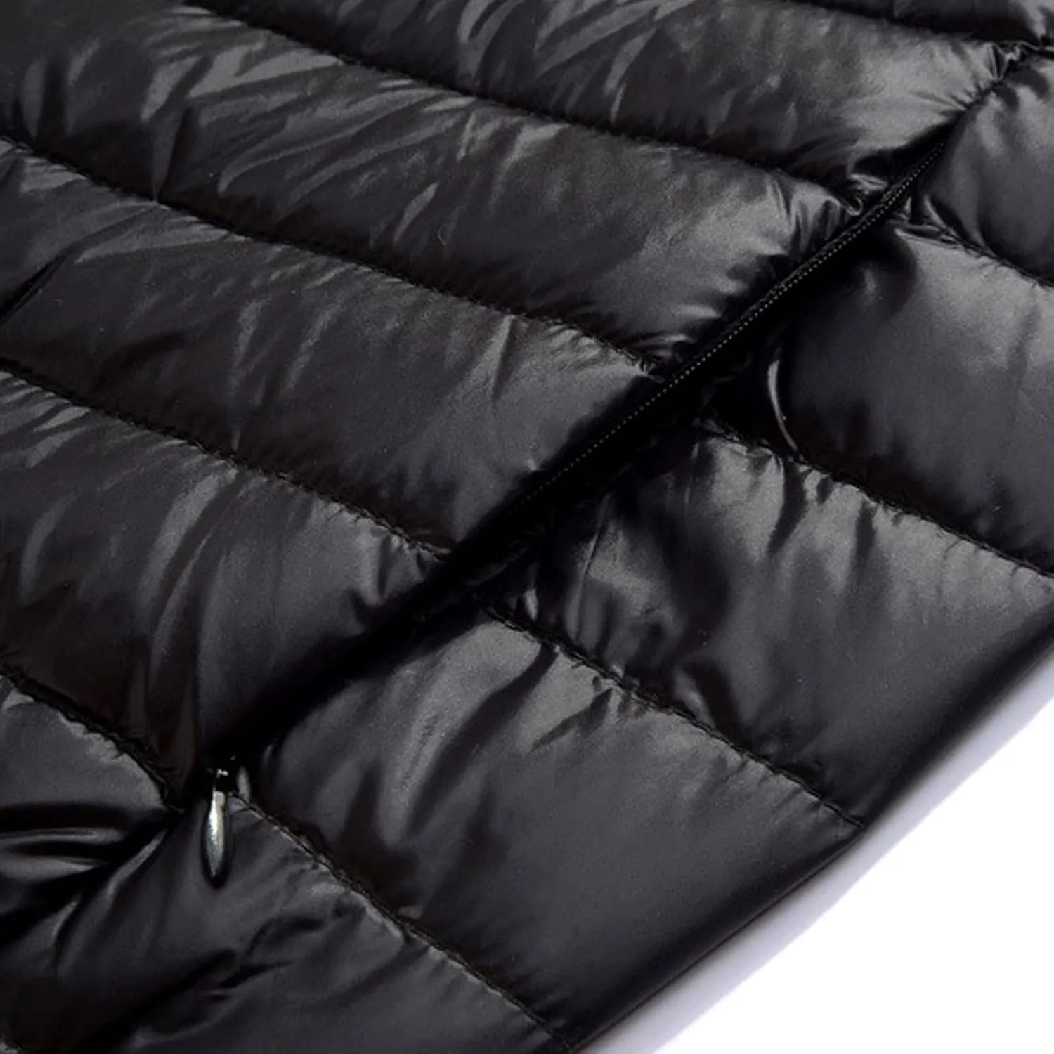 Men's Puffer Jackets Warm Puffy Lightweight Down Jacket Windproof Packable Quilted Coat Hoodless Winter Parka