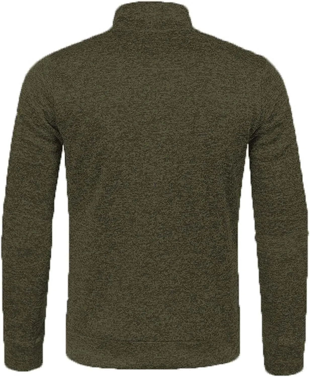 Men's Quarter Zip Thermal Fleece Lined Sweater,Winter Lightweight Soft Pullover Outdoor Athletic Lapel Sweatshirt