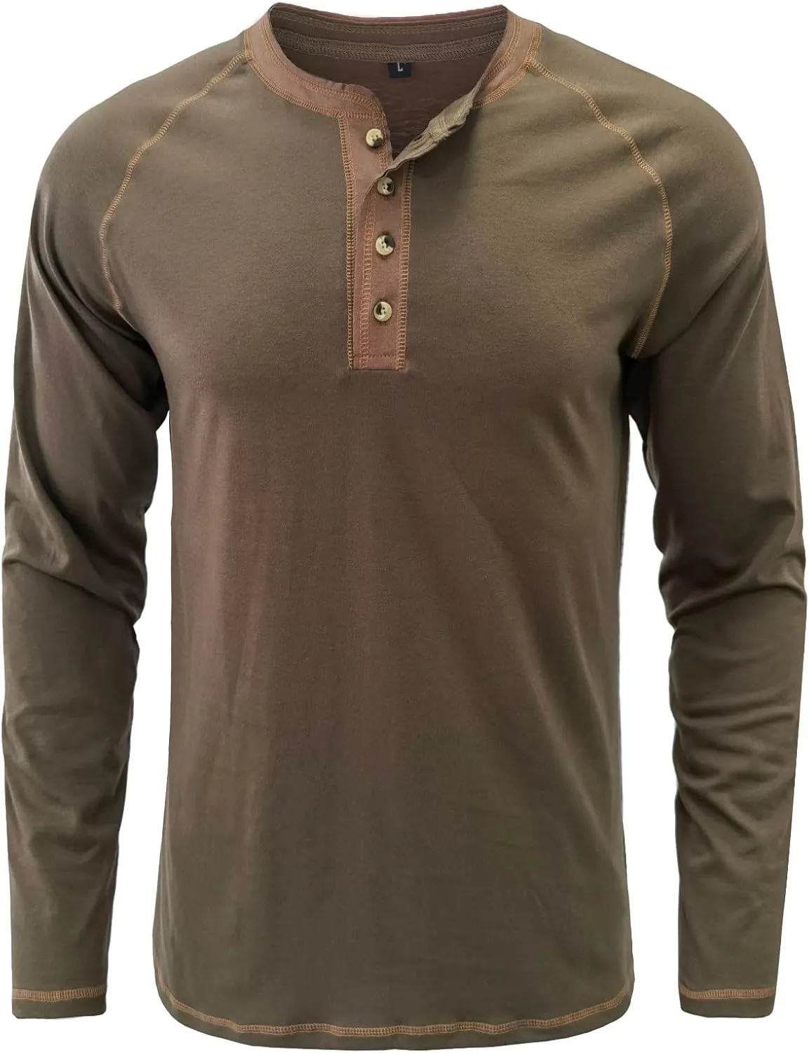 Mens Retro Henley Shirt Long Sleeve Henley T-Shirts for Men Casual Front Placket Spring Summer Business Office Basic Shirt
