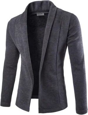 Mens Stylish Casual Cardigan Sweater Comfortable Slim Fit Fall 2023 Winter Coats Shawl Collar Soft Fabric V Neck Jackets