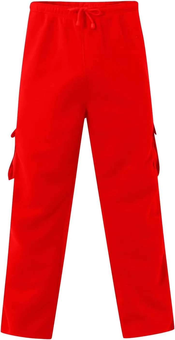 Mens Sweatpants Joggers Baggy Sweatpants Cargo Straight Leg Elastic Waist Pants Casual Drawstring Sweatpants