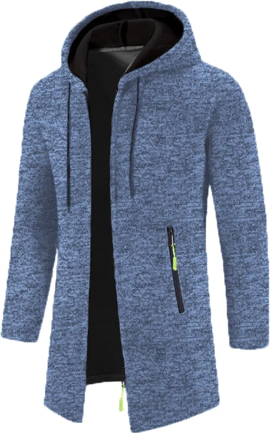 Men's Thicken Hooded Cardigan Sweater 2023 Winter Thermal Sweaters Coat Full Zip Quilted Jacket Business Casual Knit Outwear
