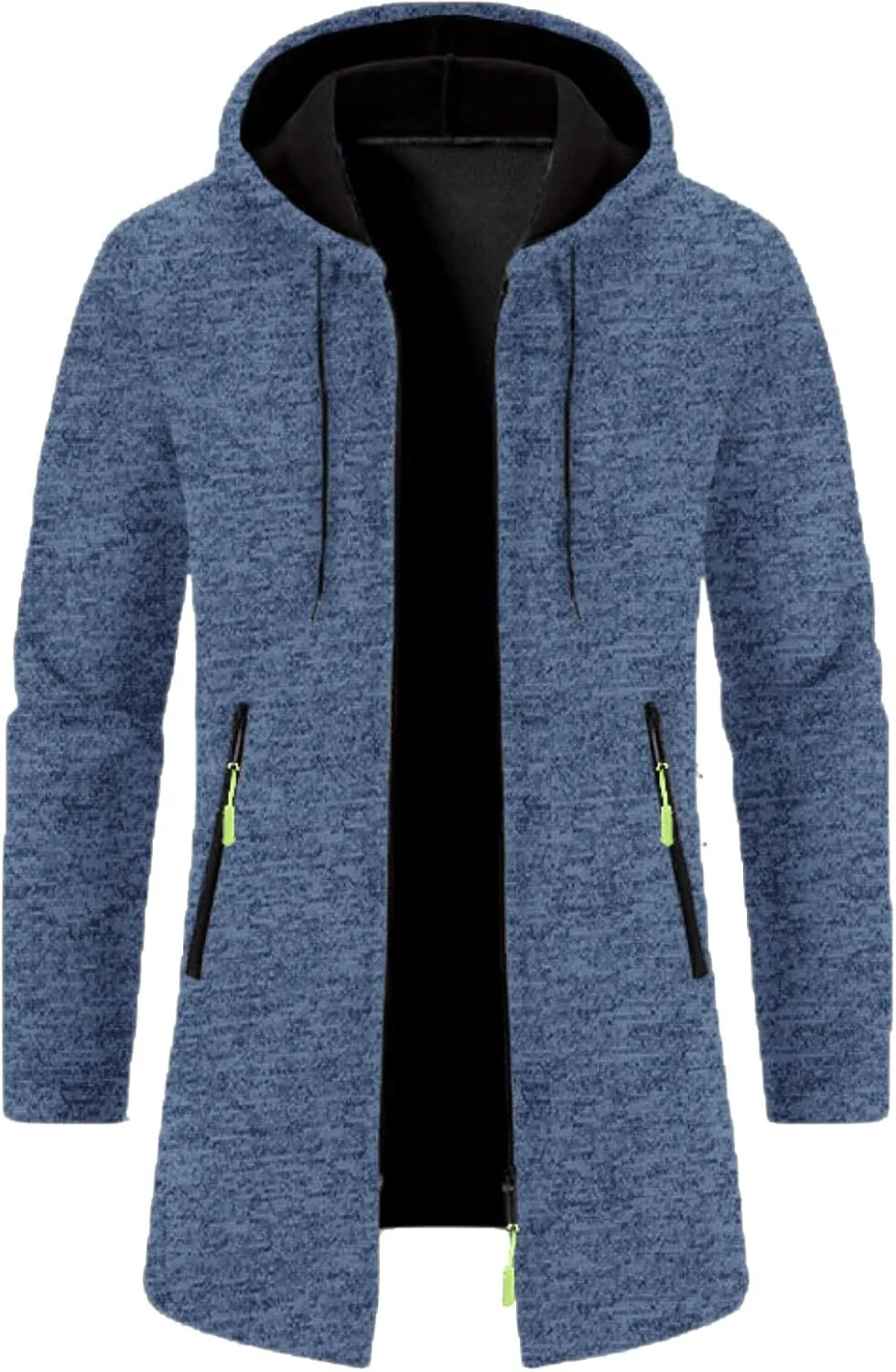 Men's Thicken Hooded Cardigan Sweater 2023 Winter Thermal Sweaters Coat Full Zip Quilted Jacket Business Casual Knit Outwear