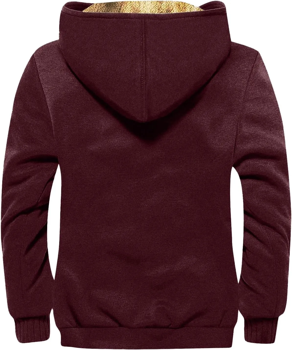 Mens Winter Heavyweight Fleece Sherpa Lined Warm Sweatshirt Big And Tall Zip Up Hoodie Jackets