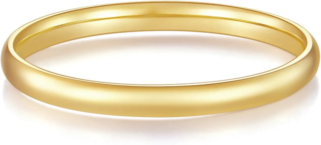MINDDHA 14K Gold Plated Rings for Women, Wedding BandStackable, Knuckle, Dainty Thumb & Pinky Rings, Non Tarnish, Silver Rings, Gold Rings for Women 2mm 4mm 6mm Band Sizes 4-12