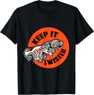 Motorcycle Biker Keep It Twisted Funny & Vintage Mens T-Shirt