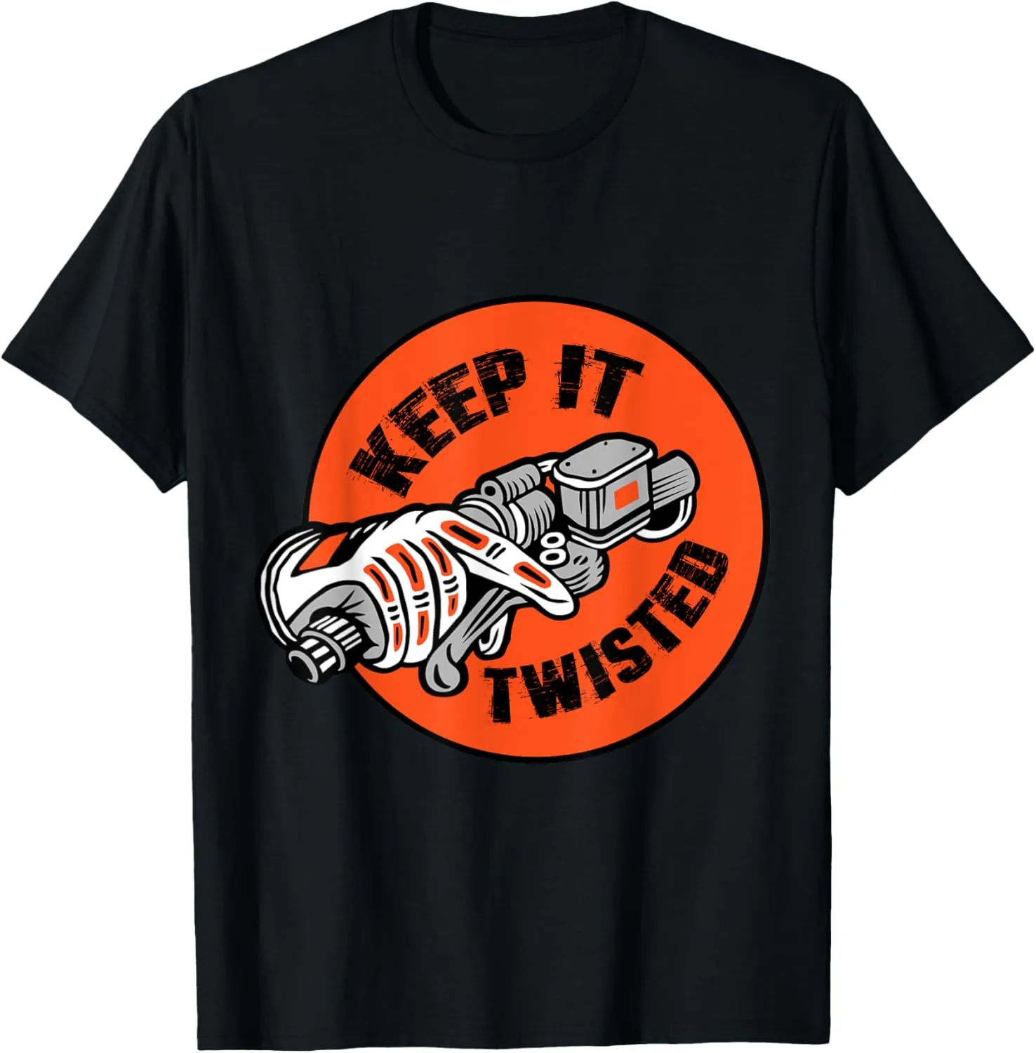 Motorcycle Biker Keep It Twisted Funny & Vintage Mens T-Shirt