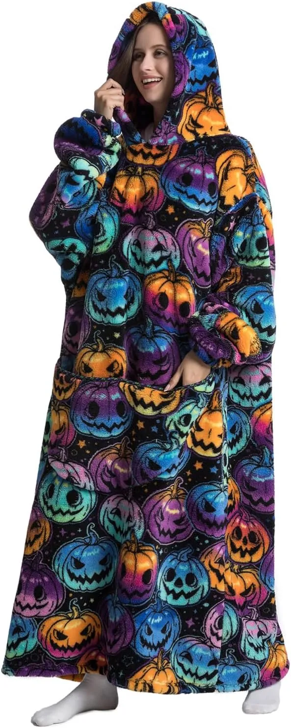 Oversized Wearable Blanket Hoodie for Adults - Extra Long Womens Blanket Sweatshirt