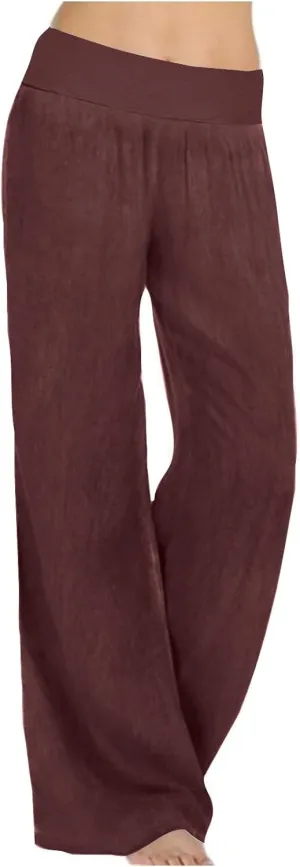 Pants for Ladies Summer Fall Loose Fit Pleated High Cut Flared Wide Leg Pants Women 2025
